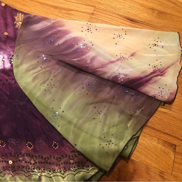 XOXO Collection Y2K Satin Patchwork Asymmetrical Mini Skirt - Picture 7 of 16